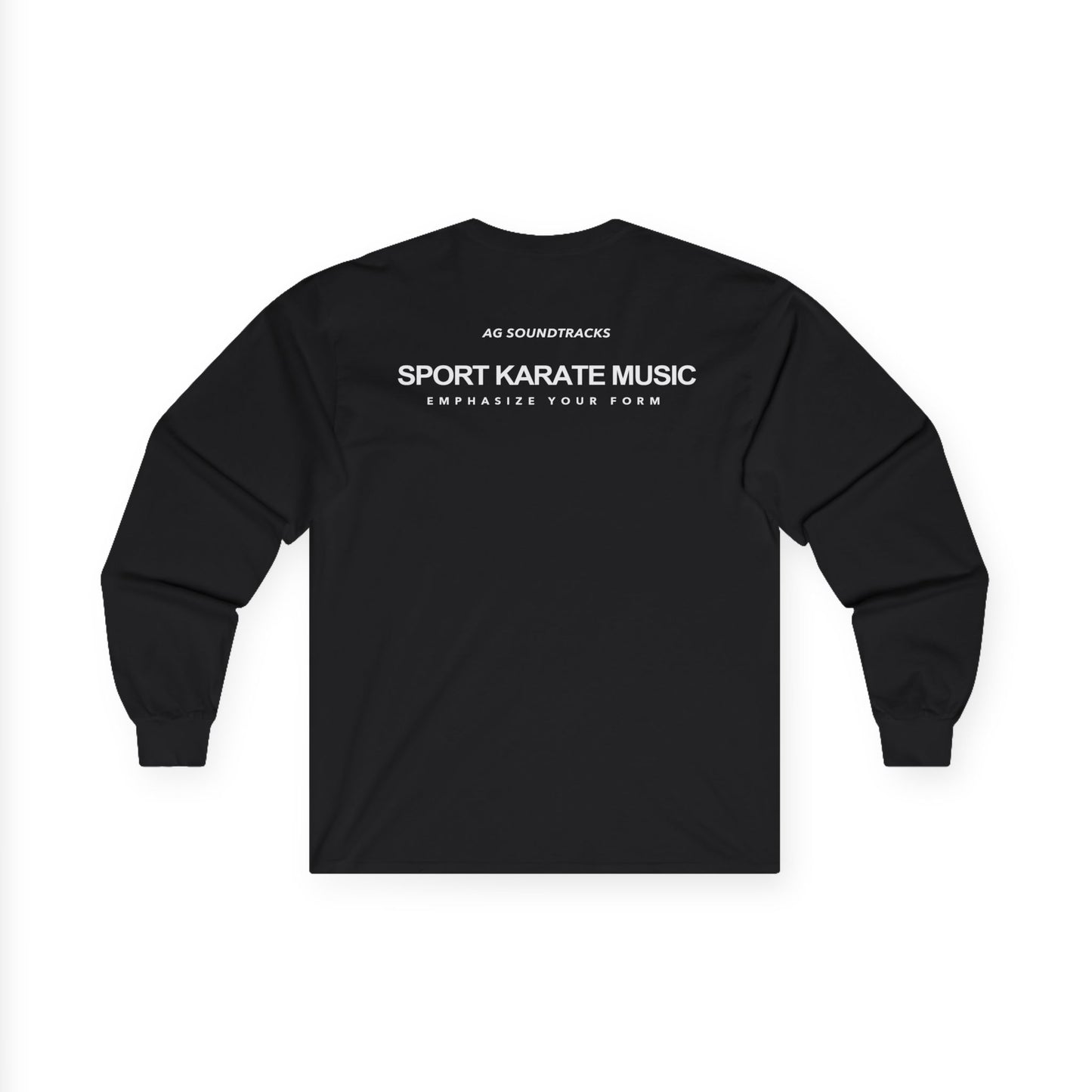 Long Sleeve Tee - Sport Karate Music BLACK