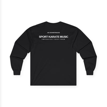 Long Sleeve Tee - Sport Karate Music BLACK