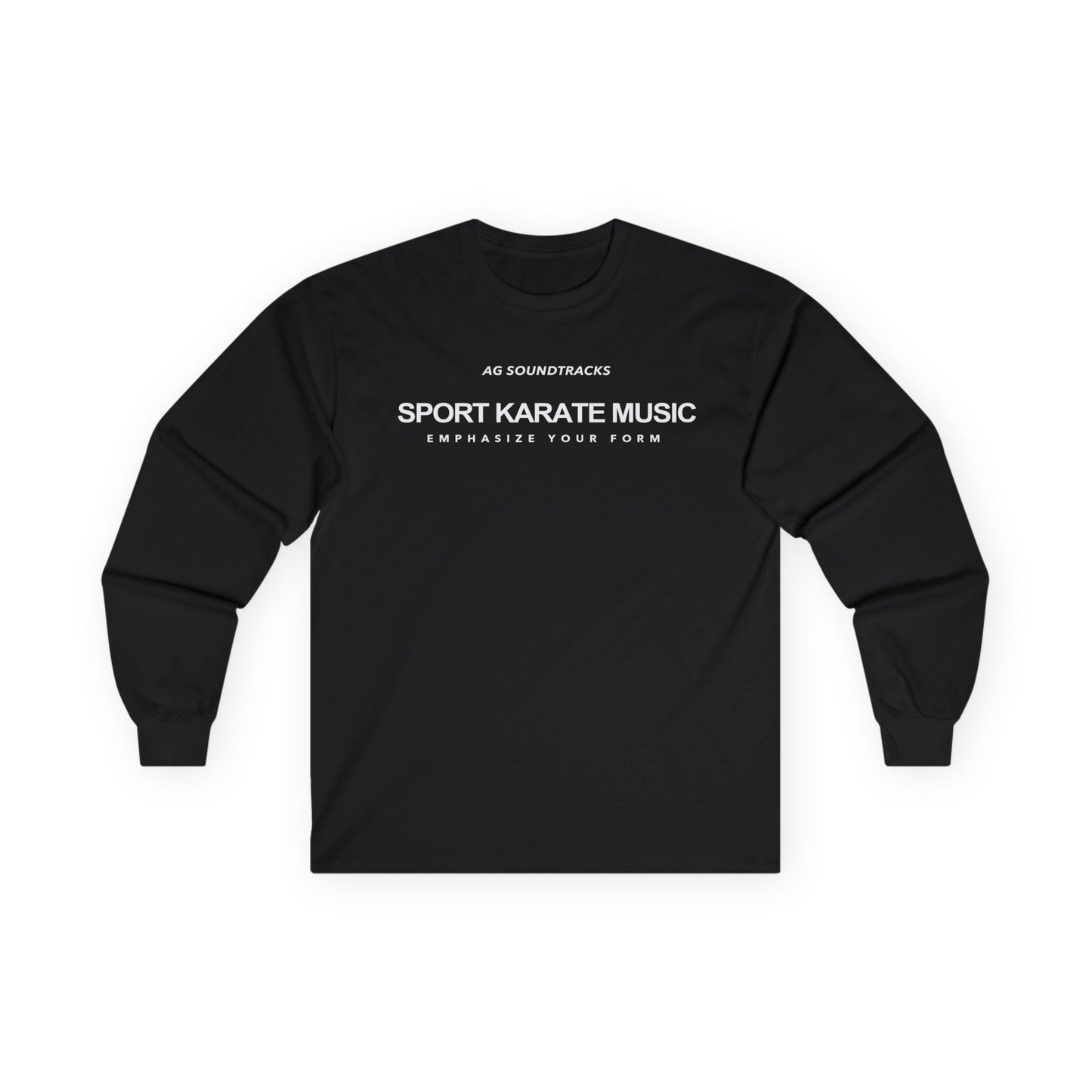 Long Sleeve Tee - Sport Karate Music BLACK