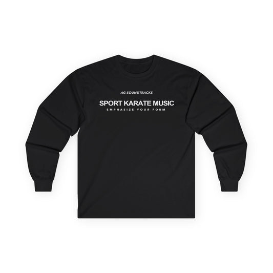 Long Sleeve Tee - Sport Karate Music BLACK
